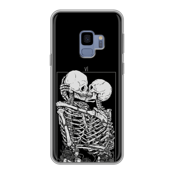 Силиконовый чехол на Samsung Galaxy S9 с принтом Поцелуй скелетов Силиконовый чехол на Samsung Galaxy S9 с принтом Поцелуй скелетов