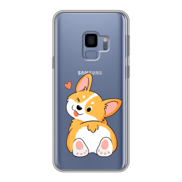 Силиконовый чехол на Samsung Galaxy S9 с принтом Корги Силиконовый чехол на Samsung Galaxy S9 с принтом Корги