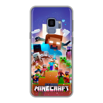 Силиконовый чехол на Samsung Galaxy S9 с принтом Майнкрафт Minecraft Силиконовый чехол на Samsung Galaxy S9 с принтом Майнкрафт Minecraft
