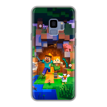 Силиконовый чехол на Samsung Galaxy S9 с принтом Майнкрафт Minecraft Силиконовый чехол на Samsung Galaxy S9 с принтом Майнкрафт Minecraft