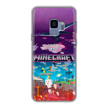 Силиконовый чехол на Samsung Galaxy S9 с принтом Майнкрафт Minecraft Силиконовый чехол на Samsung Galaxy S9 с принтом Майнкрафт Minecraft