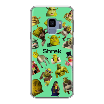 Силиконовый чехол на Samsung Galaxy S9 с принтом Шрек Shrek Силиконовый чехол на Samsung Galaxy S9 с принтом Шрек Shrek