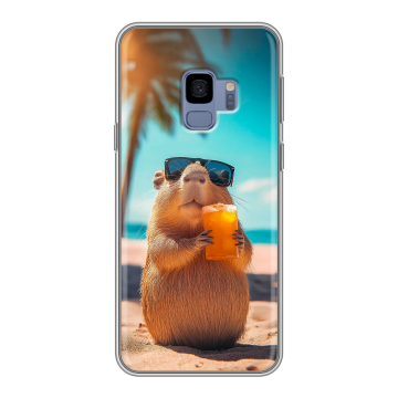 Силиконовый чехол на Samsung Galaxy S9 с принтом Капибара Силиконовый чехол на Samsung Galaxy S9 с принтом Капибара