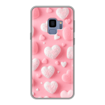 Силиконовый чехол на Samsung Galaxy S9 с принтом Сердечки Силиконовый чехол на Samsung Galaxy S9 с принтом Сердечки