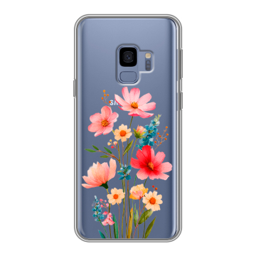 Силиконовый чехол на Samsung Galaxy S9 с принтом Цветы Силиконовый чехол на Samsung Galaxy S9 с принтом Цветы