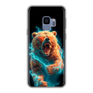 Силиконовый чехол на Samsung Galaxy S9 с принтом Медведь Силиконовый чехол на Samsung Galaxy S9 с принтом Медведь