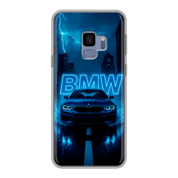 Силиконовый чехол на Samsung Galaxy S9 с принтом BMW БМВ