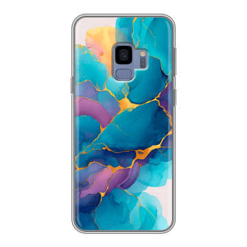 Силиконовый чехол на Samsung Galaxy S9 с принтом Мрамор блестки Силиконовый чехол на Samsung Galaxy S9 с принтом Мрамор блестки
