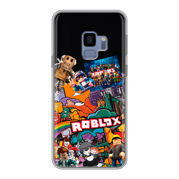 Силиконовый чехол на Samsung Galaxy S9 с принтом Roblox Роблокс