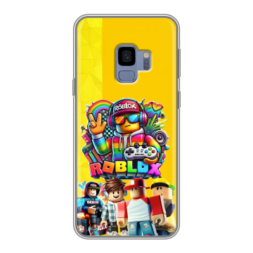 Силиконовый чехол на Samsung Galaxy S9 с принтом Roblox Роблокс
