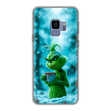 Силиконовый чехол на Samsung Galaxy S9 с принтом Новый год гринч Силиконовый чехол на Samsung Galaxy S9 с принтом Новый год гринч