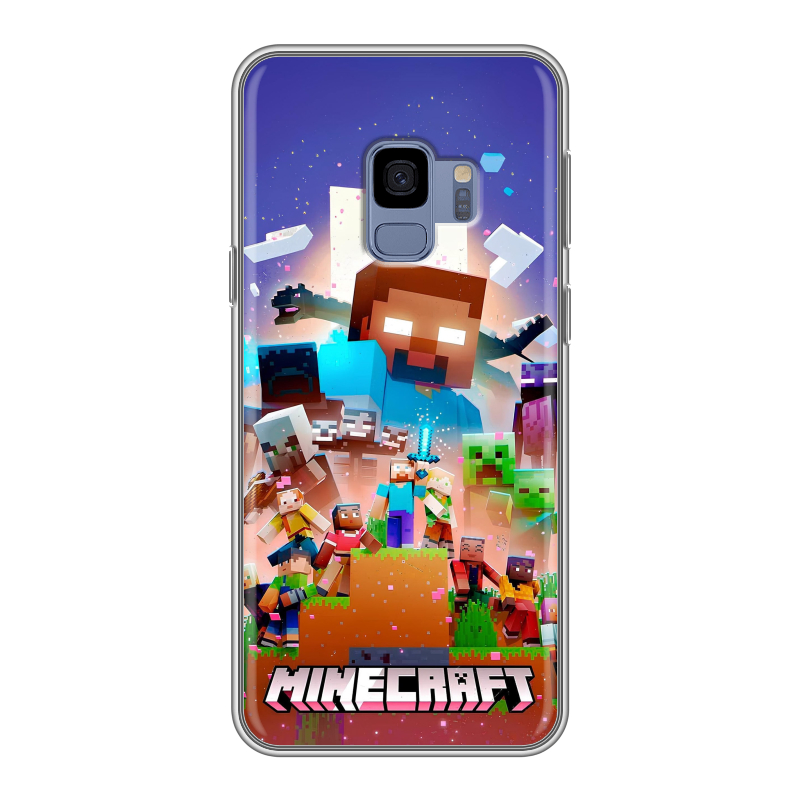 Силиконовый чехол на Samsung Galaxy S9 с принтом Майнкрафт Minecraft Силиконовый чехол на Samsung Galaxy S9 с принтом Майнкрафт Minecraft