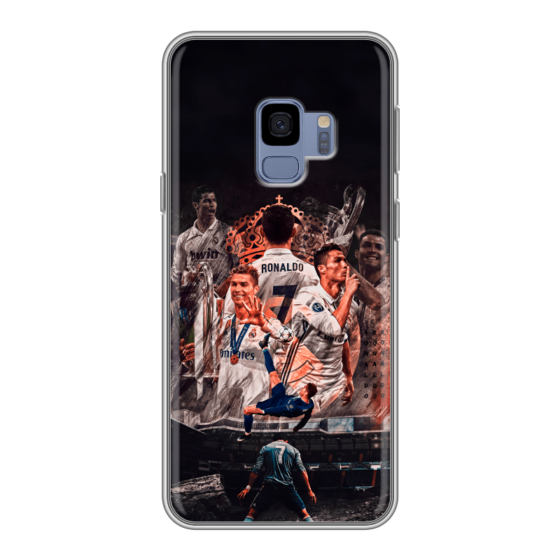 Силиконовый противоударный чехол на Samsung Galaxy S9 с принтом Реал Роналдо Real Ronaldo Силиконовый противоударный чехол на Samsung Galaxy S9 с принтом Реал Роналдо Real Ronaldo