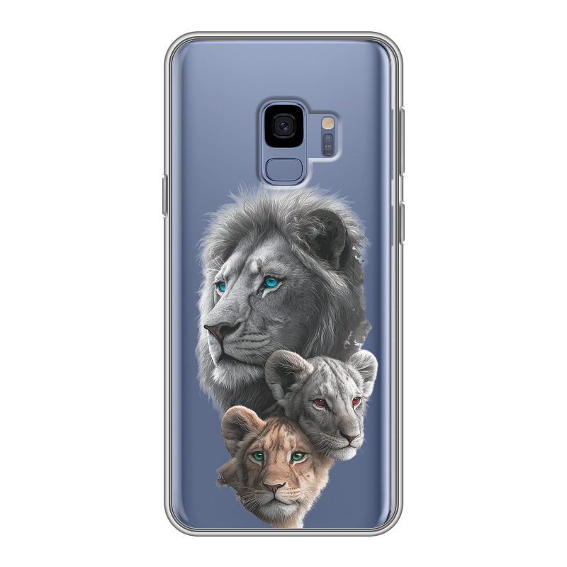 Силиконовый противоударный чехол на Samsung Galaxy S9 с принтом Львы Силиконовый противоударный чехол на Samsung Galaxy S9 с принтом Львы