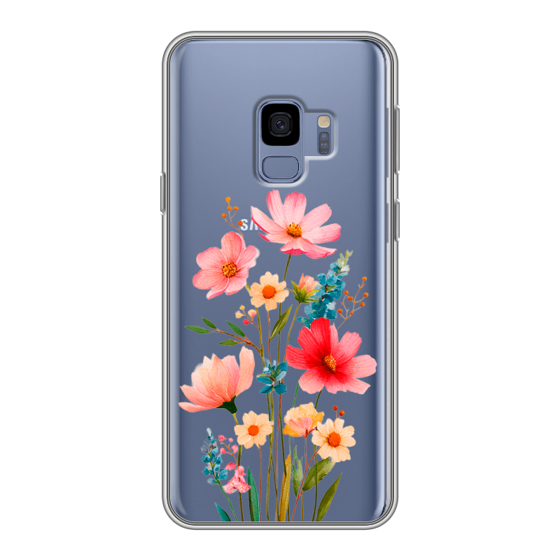 Силиконовый чехол на Samsung Galaxy S9 с принтом Цветы Силиконовый чехол на Samsung Galaxy S9 с принтом Цветы