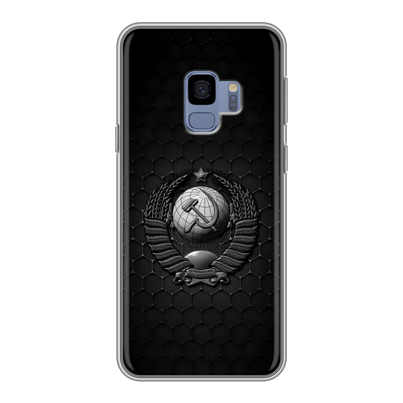 Силиконовый чехол на Samsung Galaxy S9 с принтом Герб Флаг СССР Силиконовый чехол на Samsung Galaxy S9 с принтом Герб Флаг СССР