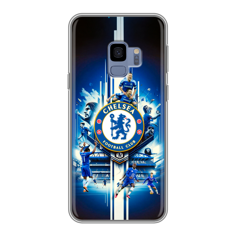 Силиконовый противоударный чехол на Samsung Galaxy S9 с принтом Chelsea Челси Силиконовый противоударный чехол на Samsung Galaxy S9 с принтом Chelsea Челси