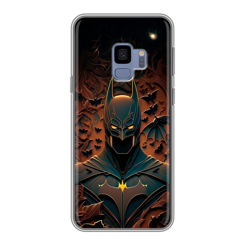 Силиконовый противоударный чехол на Samsung Galaxy S9 с принтом Batman Бэтмен Силиконовый противоударный чехол на Samsung Galaxy S9 с принтом Batman Бэтмен