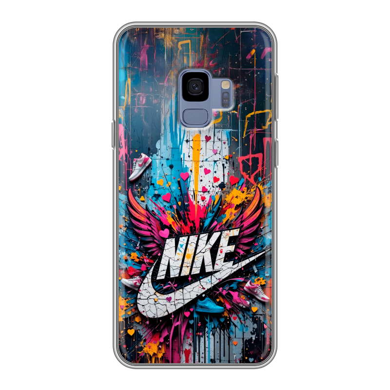 Силиконовый чехол на Samsung Galaxy S9 с принтом Nike Найк Силиконовый чехол на Samsung Galaxy S9 с принтом Nike Найк