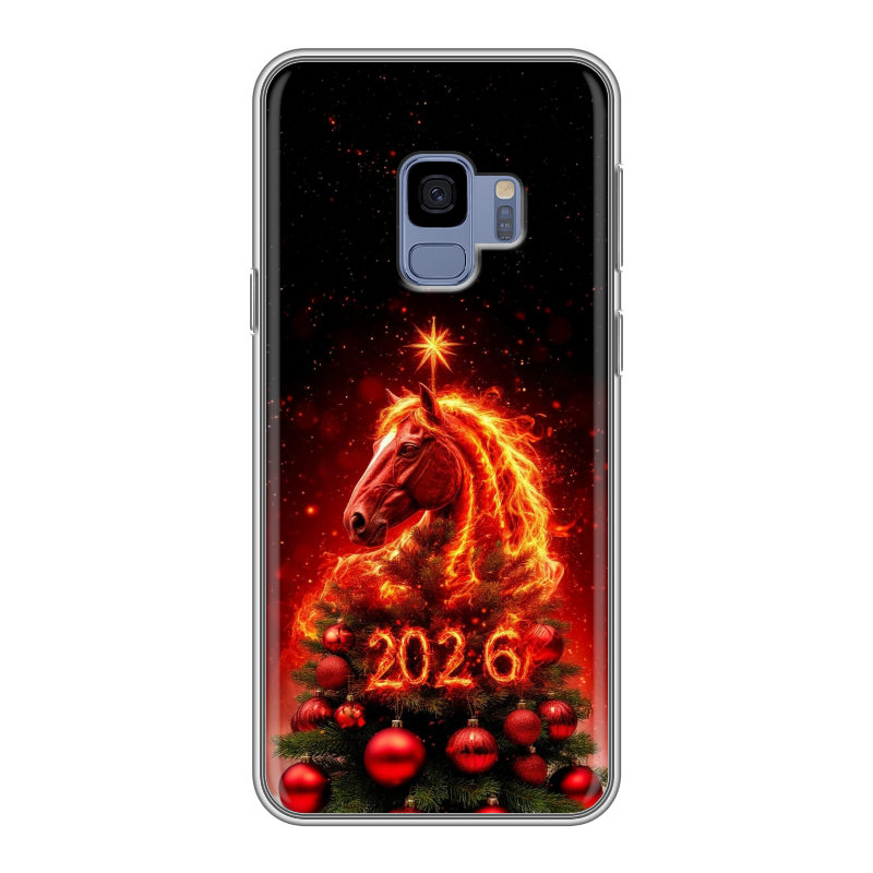 Силиконовый чехол на Samsung Galaxy S9 с принтом Новый год Силиконовый чехол на Samsung Galaxy S9 с принтом Новый год