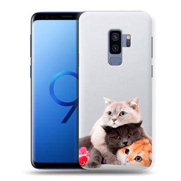 Силиконовый чехол на Samsung Galaxy S9 Plus с принтом Кошки Силиконовый чехол на Samsung Galaxy S9 Plus с принтом Кошки