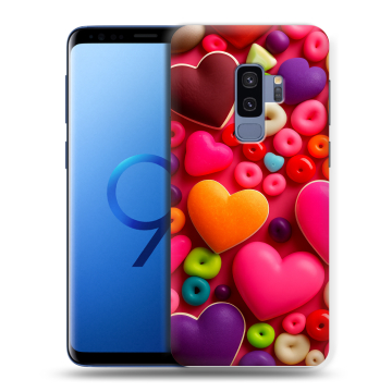 Силиконовый чехол на Samsung Galaxy S9 Plus с принтом Сердечки Силиконовый чехол на Samsung Galaxy S9 Plus с принтом Сердечки