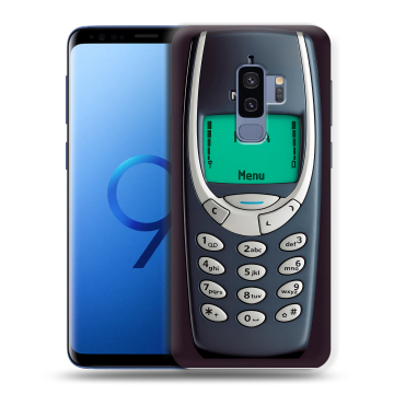 Силиконовый чехол на Samsung Galaxy S9 Plus с принтом Старый телефон