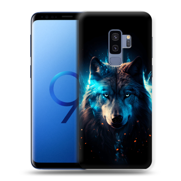 Силиконовый чехол на Samsung Galaxy S9 Plus с принтом Волк ночной