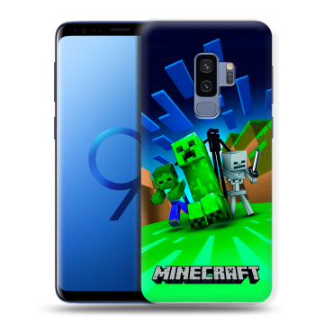 Силиконовый чехол на Samsung Galaxy S9 Plus с принтом Майнкрафт