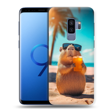 Силиконовый чехол на Samsung Galaxy S9 Plus с принтом Капибара