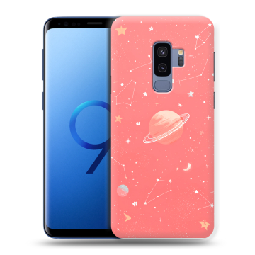 Силиконовый чехол на Samsung Galaxy S9 Plus с принтом Розовый космос