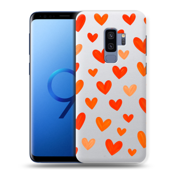 Силиконовый чехол на Samsung Galaxy S9 Plus с принтом Сердечки