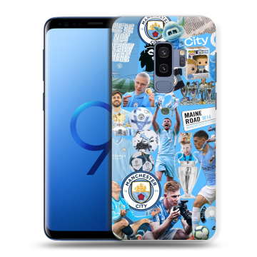 Силиконовый чехол на Samsung Galaxy S9 Plus с принтом Man City Манчестер Сити