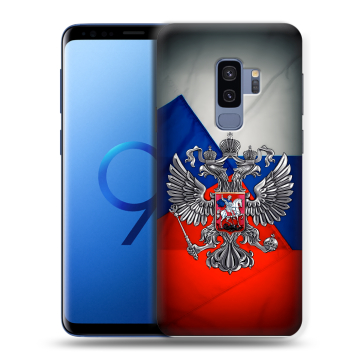 Силиконовый чехол на Samsung Galaxy S9 Plus с принтом Флаг России Силиконовый чехол на Samsung Galaxy S9 Plus с принтом Флаг России