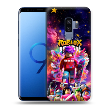 Силиконовый чехол на Samsung Galaxy S9 Plus с принтом Roblox Роблокс