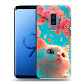 Силиконовый чехол на Samsung Galaxy S9 Plus с принтом Красивый кот