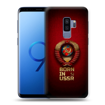 Силиконовый чехол на Samsung Galaxy S9 Plus с принтом Флаг Герб СССР