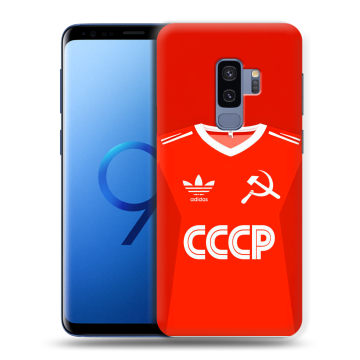 Силиконовый чехол на Samsung Galaxy S9 Plus с принтом Флаг Герб СССР