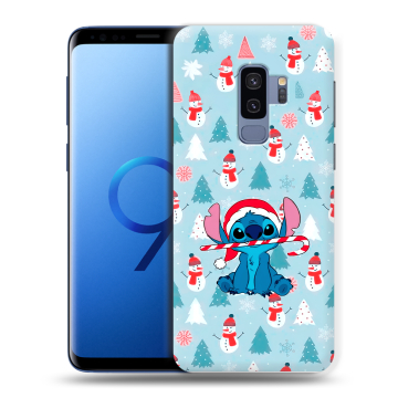 Силиконовый чехол на Samsung Galaxy S9 Plus с принтом Стич Новый год Силиконовый чехол на Samsung Galaxy S9 Plus с принтом Стич Новый год