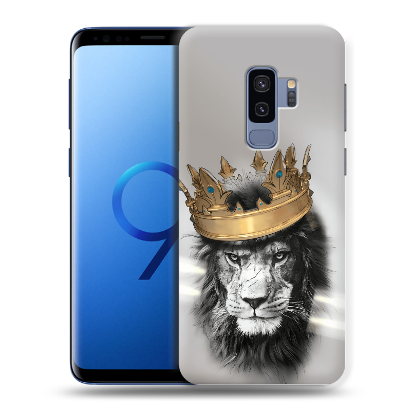 Силиконовый чехол на Samsung Galaxy S9 Plus с принтом Лев с короной Силиконовый чехол на Samsung Galaxy S9 Plus с принтом Лев с короной