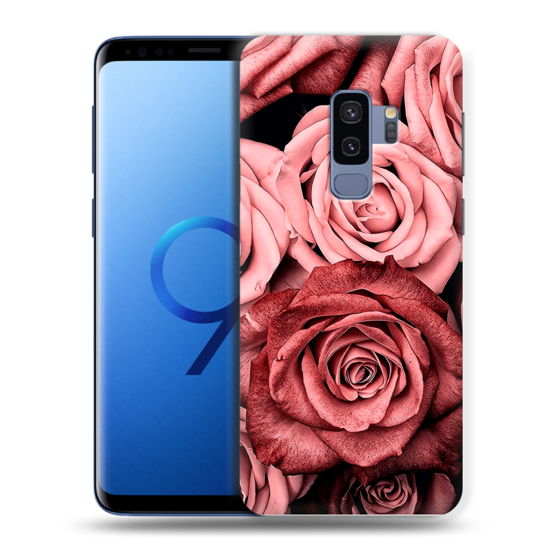 Силиконовый противоударный чехол на Samsung Galaxy S9 Plus с принтом Цветы розы Силиконовый противоударный чехол на Samsung Galaxy S9 Plus с принтом Цветы розы