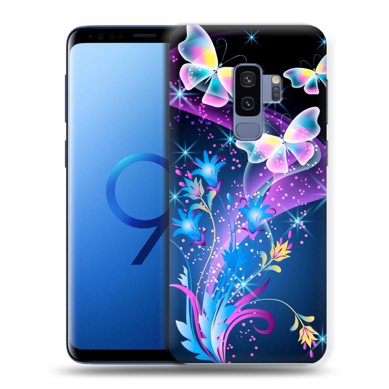 Силиконовый чехол на Samsung Galaxy S9 Plus с принтом Бабочки Силиконовый чехол на Samsung Galaxy S9 Plus с принтом Бабочки