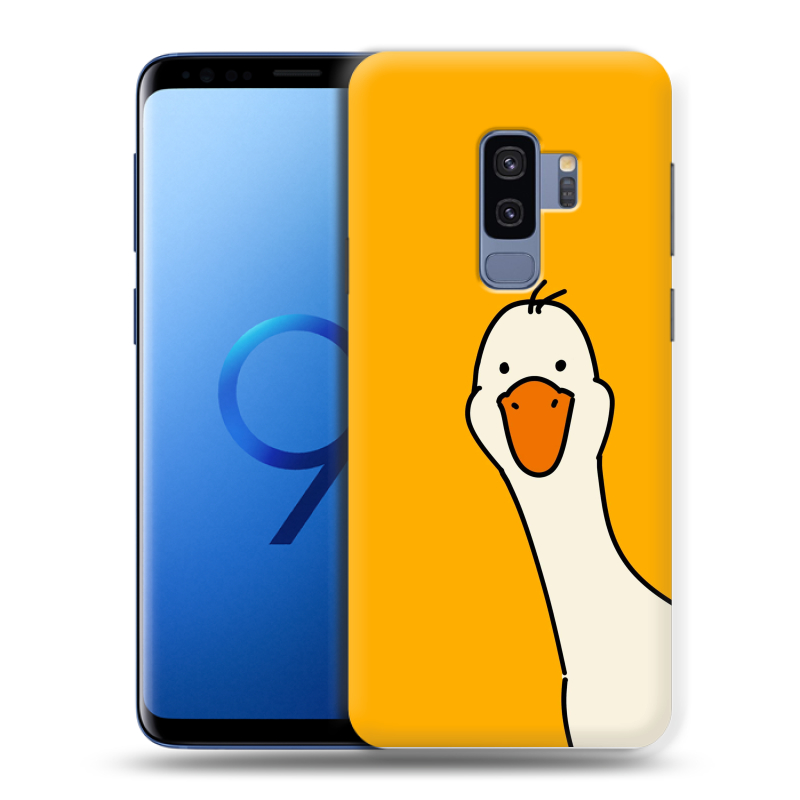 Силиконовый противоударный чехол на Samsung Galaxy S9 Plus с принтом Утка Силиконовый противоударный чехол на Samsung Galaxy S9 Plus с принтом Утка