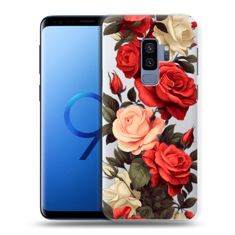 Силиконовый чехол на Samsung Galaxy S9 Plus с принтом Розы Силиконовый чехол на Samsung Galaxy S9 Plus с принтом Розы