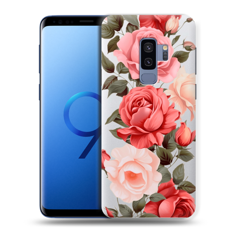 Силиконовый чехол на Samsung Galaxy S9 Plus с принтом Розы Силиконовый чехол на Samsung Galaxy S9 Plus с принтом Розы