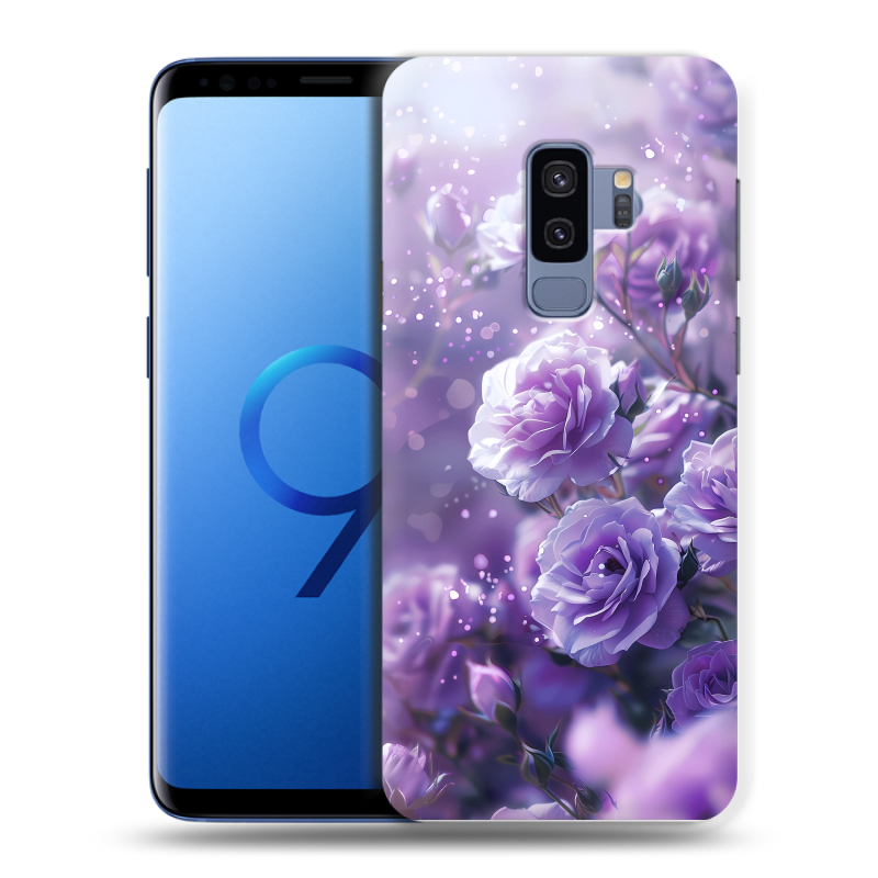 Силиконовый противоударный чехол на Samsung Galaxy S9 Plus с принтом Розы цветы Силиконовый противоударный чехол на Samsung Galaxy S9 Plus с принтом Розы цветы