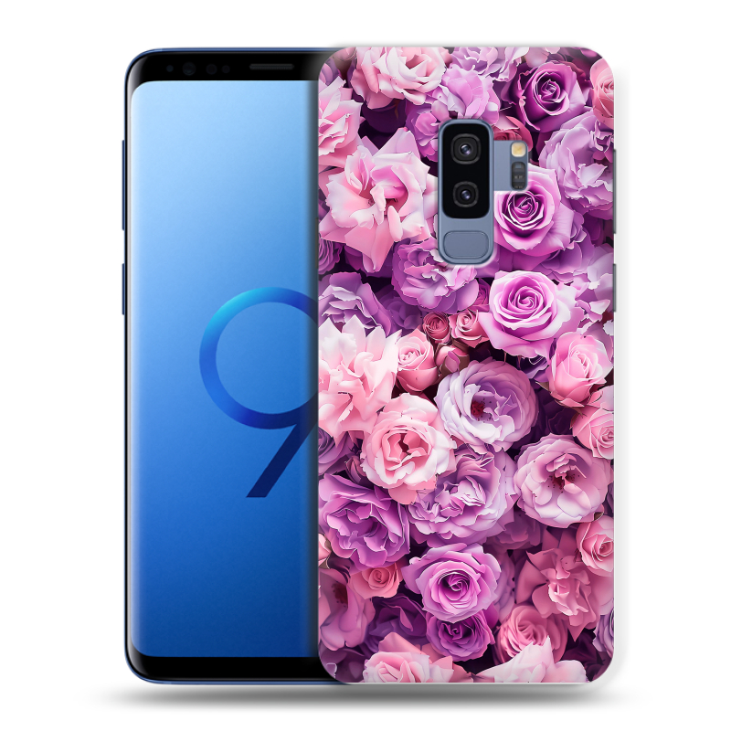 Силиконовый чехол на Samsung Galaxy S9 Plus с принтом лавандовые розы Силиконовый чехол на Samsung Galaxy S9 Plus с принтом лавандовые розы