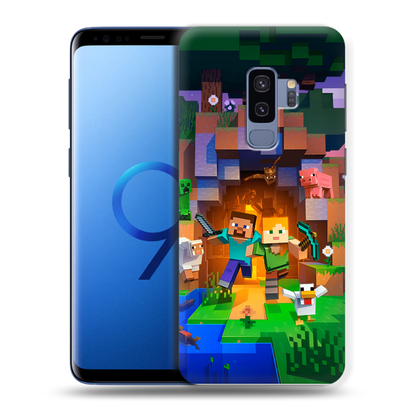 Силиконовый чехол на Samsung Galaxy S9 Plus с принтом Майнкрафт Minecraft Силиконовый чехол на Samsung Galaxy S9 Plus с принтом Майнкрафт Minecraft