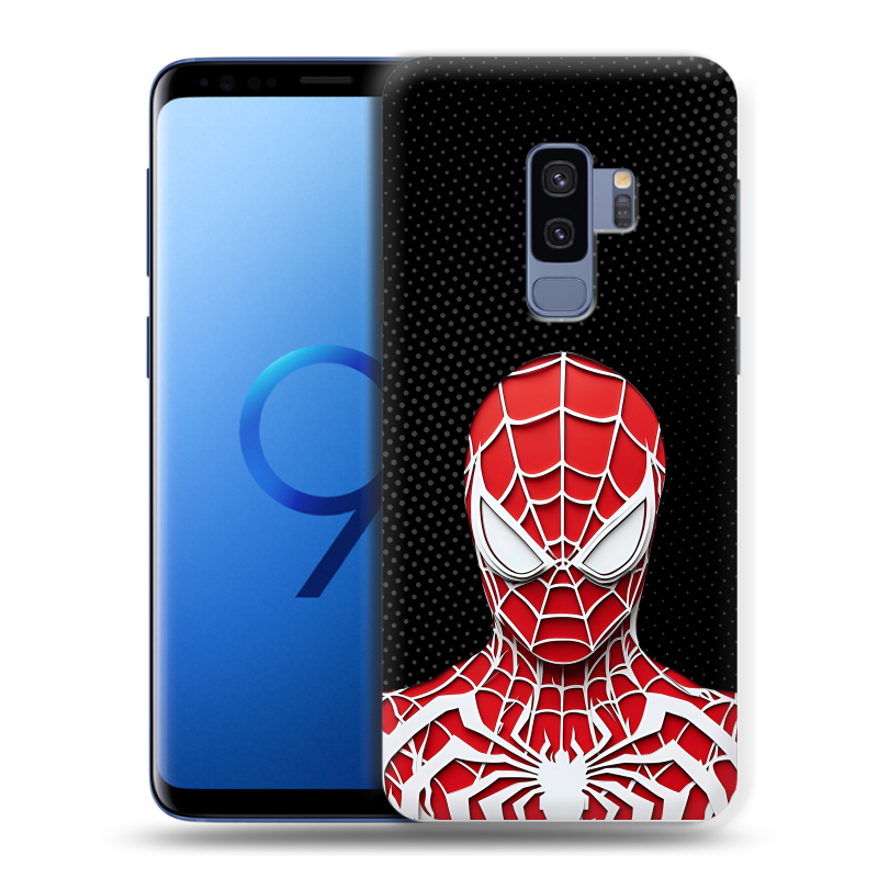 Силиконовый противоударный чехол на Samsung Galaxy S9 Plus с принтом человек паук spiderman Силиконовый противоударный чехол на Samsung Galaxy S9 Plus с принтом человек паук spiderman