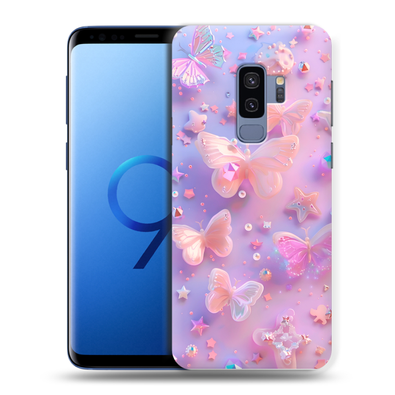 Силиконовый чехол на Samsung Galaxy S9 Plus с принтом Бабочки Силиконовый чехол на Samsung Galaxy S9 Plus с принтом Бабочки